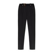 Zwarte Straight Broek Vrouwen Versace Jeans Couture , Black , Dames