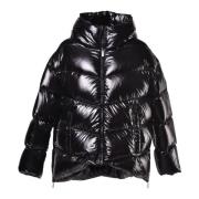 Down jacket in black nylon Baldinini , Black , Dames