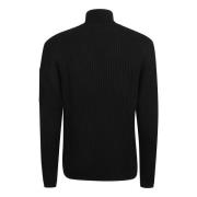 Zwarte Wollen Trui Aw24 C.p. Company , Black , Heren