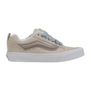 Beige Leren Sneakers met Rubberen Zool Vans , Beige , Dames