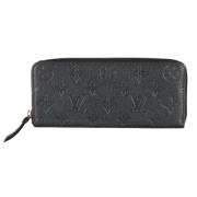 Pre-owned Leather wallets Louis Vuitton Vintage , Black , Dames