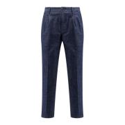 Tapered Fit Katoenen Jeans met Zakken Incotex , Blue , Heren