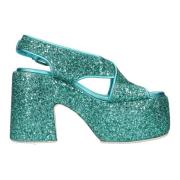 Sandalen Groen Casadei , Green , Dames