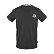 Zwarte T-shirt met korte mouwen Aquascutum , Black , Heren