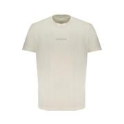 Heren T-shirt met korte mouwen van katoen Calvin Klein , White , Heren