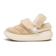 Leather and wool sneakers Fami Slipper Woman Flower Mountain , Beige ,...