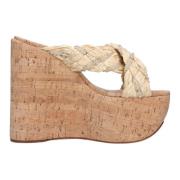 Met hak beige Casadei , Beige , Dames