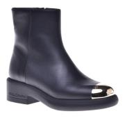 Combat boots in black leather Baldinini , Black , Dames