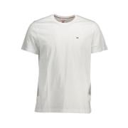 Geborduurd Logo Katoenen T-Shirt met Korte Mouwen Tommy Hilfiger , Whi...