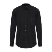 Katoenen shirt met zak Dolce & Gabbana , Black , Heren