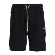 Zwarte Katoenen Shorts - Rechte pasvorm Hugo Boss , Black , Heren