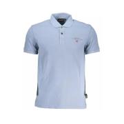 Lichtblauw Katoenen Poloshirt Napapijri , Blue , Heren