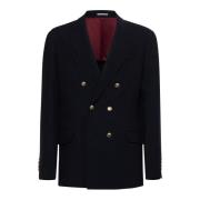 Blauwe Cashmere Blazer voor Mannen Brunello Cucinelli , Blue , Heren