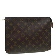 Pre-owned Canvas pouches Louis Vuitton Vintage , Brown , Dames