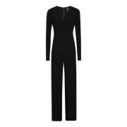 V-hals jumpsuit voor vrouwen Norma Kamali , Black , Dames