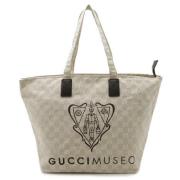 Pre-owned Canvas totes Gucci Vintage , Beige , Dames