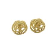 Pre-owned Metal earrings Dior Vintage , Yellow , Dames