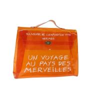 Pre-owned Fabric handbags Hermès Vintage , Orange , Dames