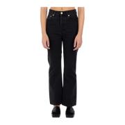 Zwarte Straight Denim Jeans Jacquemus , Black , Dames