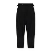 Wijde broek met plooien aan de voorkant Balenciaga , Black , Heren