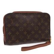 Pre-owned Canvas clutches Louis Vuitton Vintage , Brown , Dames