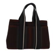 Pre-owned Canvas handbags Hermès Vintage , Brown , Dames