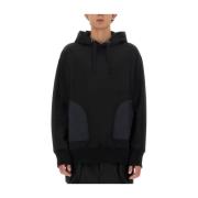 Katoenen hoodie voor comfort en stijl Junya Watanabe , Black , Heren