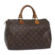 Pre-owned Canvas handbags Louis Vuitton Vintage , Brown , Dames