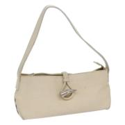 Pre-owned Leather shoulder-bags Burberry Vintage , Beige , Dames