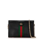 Pre-owned Leather crossbody-bags Gucci Vintage , Black , Dames