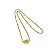 Pre-owned Metal necklaces Chanel Vintage , Yellow , Dames