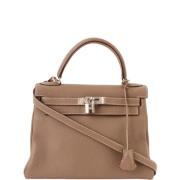 Pre-owned Canvas handbags Hermès Vintage , Brown , Dames