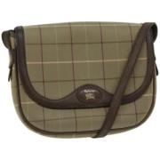 Pre-owned Canvas shoulder-bags Burberry Vintage , Beige , Dames