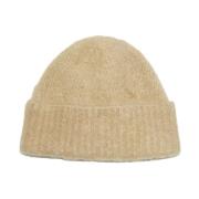 Beige Wool Mohair Beanie Hat Acne Studios , Beige , Unisex