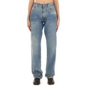 Moderne Loose-Fit Straight Jeans Maison Margiela , Blue , Dames