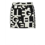 Mini Rok Zwart Wit Collectie Fw24/25 Gaëlle Paris , Black , Dames