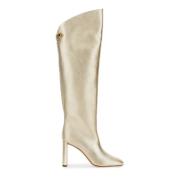 Adriana Leren Haklaarzen Maison Skorpios , Beige , Dames