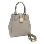 Pre-owned Leather handbags Miu Miu Pre-owned , Gray , Dames