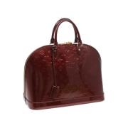 Pre-owned Leather handbags Louis Vuitton Vintage , Red , Dames