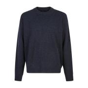 Blauwe Gebreide Sweater Aw24 Roberto Collina , Blue , Heren