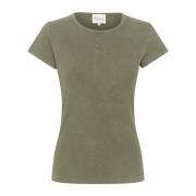 Groene Was Tee Top My Essential Wardrobe , Green , Dames