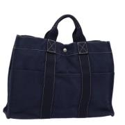 Pre-owned Canvas handbags Hermès Vintage , Blue , Dames