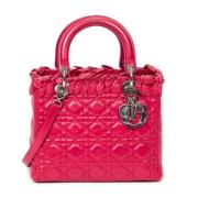 Pre-owned Leather handbags Dior Vintage , Pink , Dames