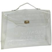 Pre-owned Canvas handbags Hermès Vintage , White , Dames