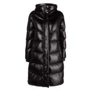 Zwarte Donsjas met Chevron Design Woolrich , Black , Dames