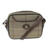 Pre-owned Canvas shoulder-bags Burberry Vintage , Beige , Dames