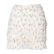 Witte Ruche Minirok For Love & Lemons , White , Dames