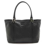 Pre-owned Leather totes Gucci Vintage , Black , Dames