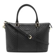 Pre-owned Leather gucci-bags Gucci Vintage , Black , Dames