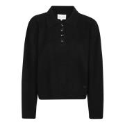 Klassieke Polo Sweater Loulou Studio , Black , Dames